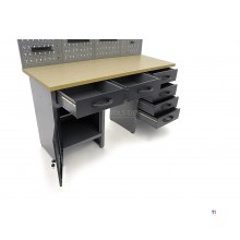 HBM arbeidsbenk med dører 160 x 60 x 200 cm HBM arbeidsbenk med dører 160 x 60 x 200 cm