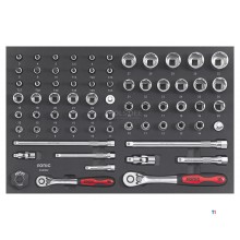 Sonic Next S8 filled tool trolley 197-piece, 7 drawers, lock, stainless steel worktop, 4 wheels, 400 kg Sonic Next S8 filled tool trolley 197-piece, 7 drawers, lock, stainless steel worktop, 4 wheels, 400 kg