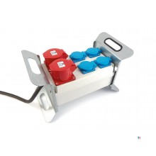 Blocco di distribuzione HBM 2 x 400 Volt e 4 x 230 Volt - messa a terra di protezione