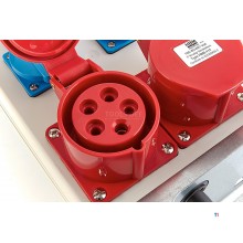 Blocco di distribuzione HBM 2 x 400 Volt e 4 x 230 Volt - messa a terra di protezione