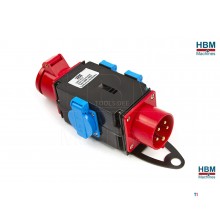 HBM 1 x 400 Volt og 3 x 230 Volt fordelingsblokk - beskyttelsesjord