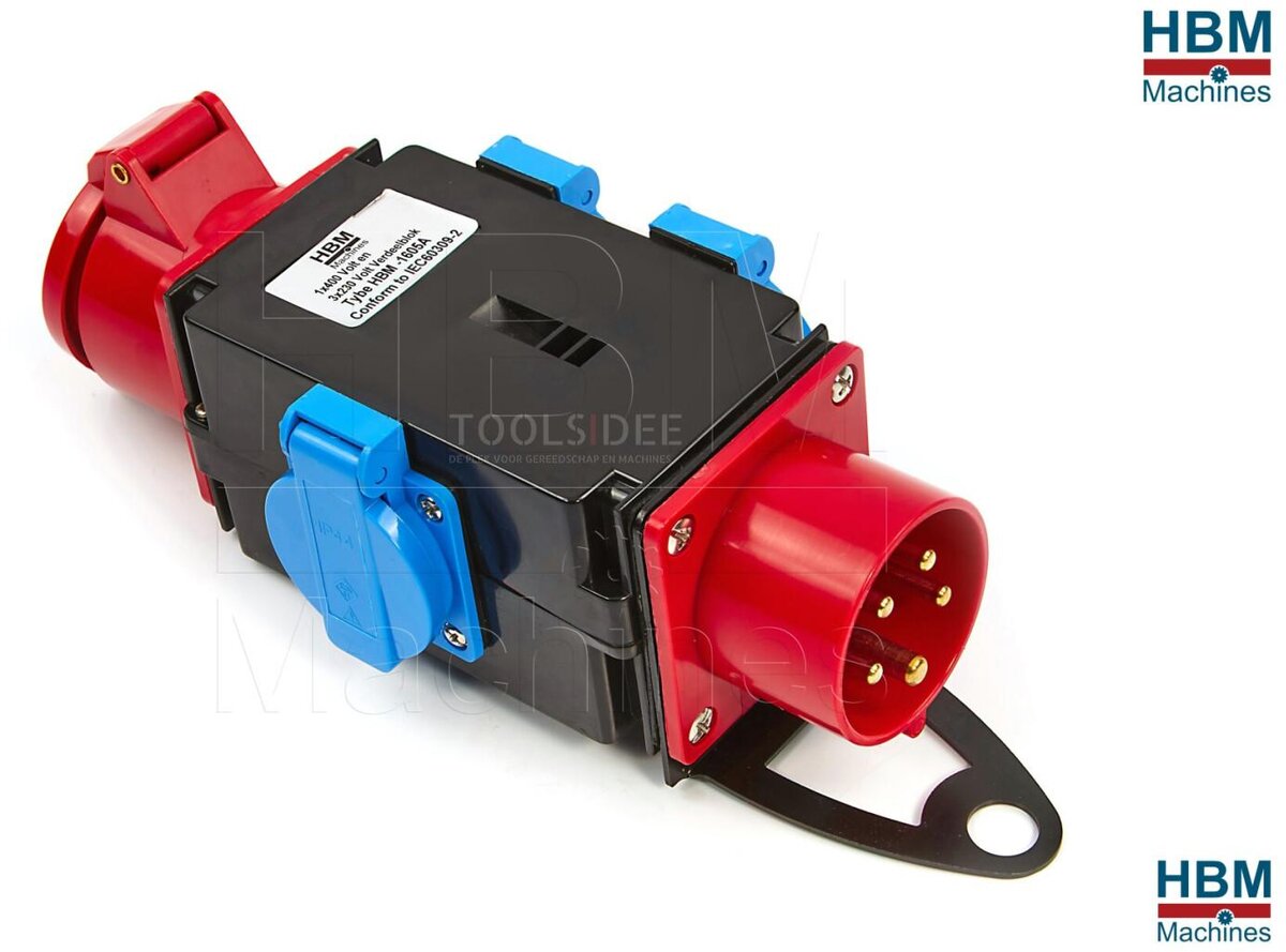 HBM 1 x 400 Volt og 3 x 230 Volt fordelingsblokk - beskyttelsesjord