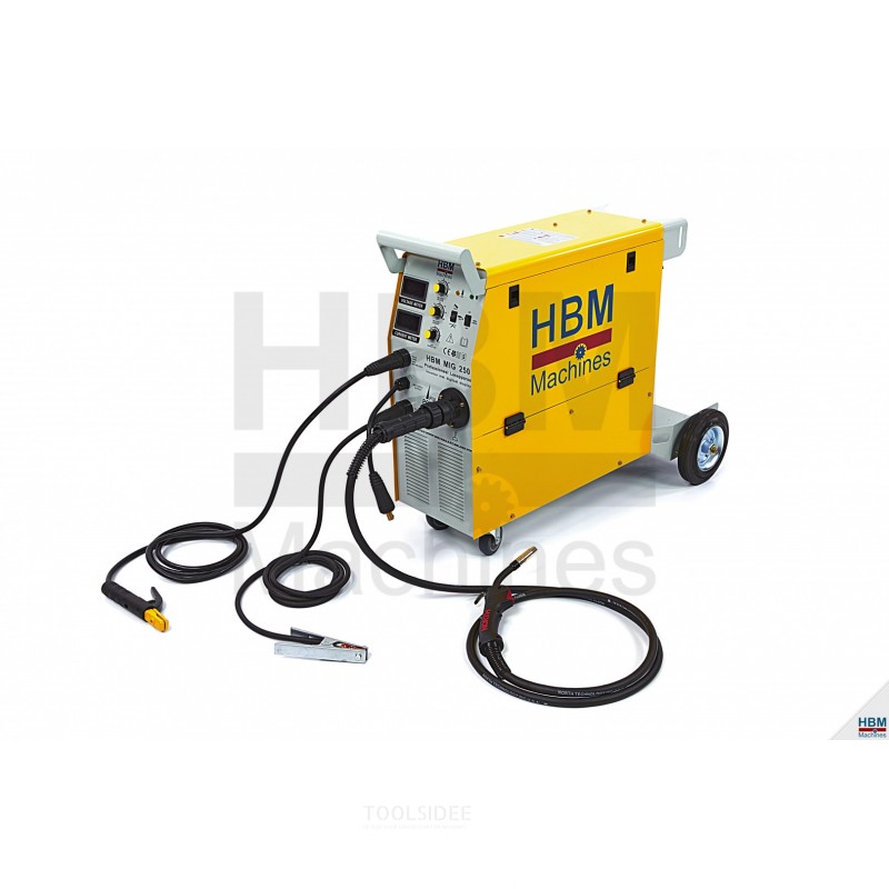 HBM MIG 250 Profi-Schweißgerät mit Digitalanzeige und IGBT-Technologie