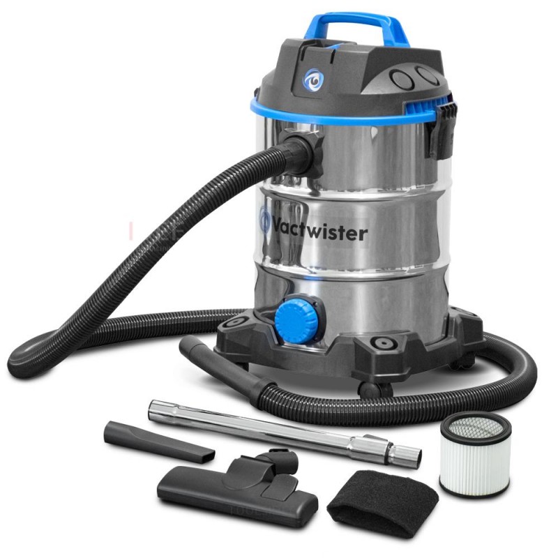 VACTWISTER wet/dry vacuum cleaner 1400w 30l stainless steel