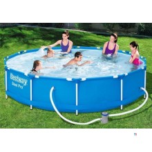 Piscine Bestway avec pompe de filtration - 366x76 - Steel pro