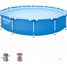 Piscine Bestway avec pompe de filtration - 366x76 - Steel pro