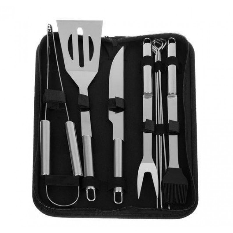 BBQ set 9-division in handy carrying and storage bag