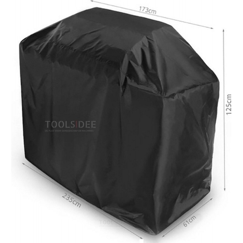Protective cover for barbecue - bbq cover - cover - synthetic - black - length 173 cm