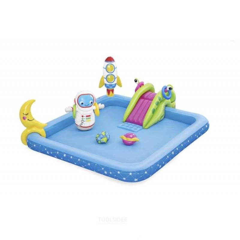 Pool - Water Play Center - Little Astronaut - Play Center Lil' Astronaut - Inflatable Slide and Space Games - From 2 years old -