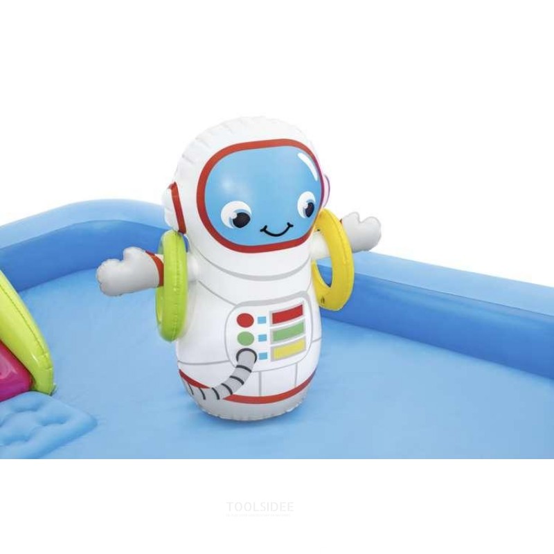 Piscine - Aire de Jeux Aquatique - Petit Astronaute - Aire de Jeux P'tit Astronaute - Toboggan Gonflable et Jeux de l'Espace - D