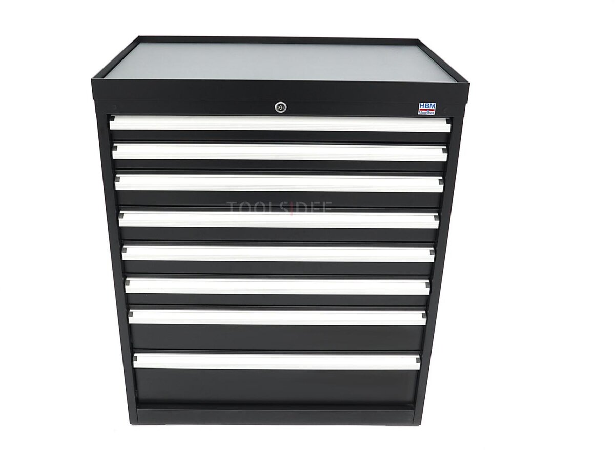 HBM Profi-Werkzeugschrank mit 8 Schubladen, 88 × 58 × 100 cm, schwarz HBM Profi-Werkzeugschrank mit 8 Schubladen, 88 × 58 × 100 cm, schwarz