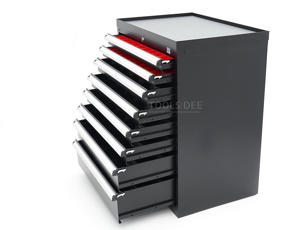 HBM Profi-Werkzeugschrank mit 8 Schubladen, 88 × 58 × 100 cm, schwarz HBM Profi-Werkzeugschrank mit 8 Schubladen, 88 × 58 × 100 cm, schwarz
