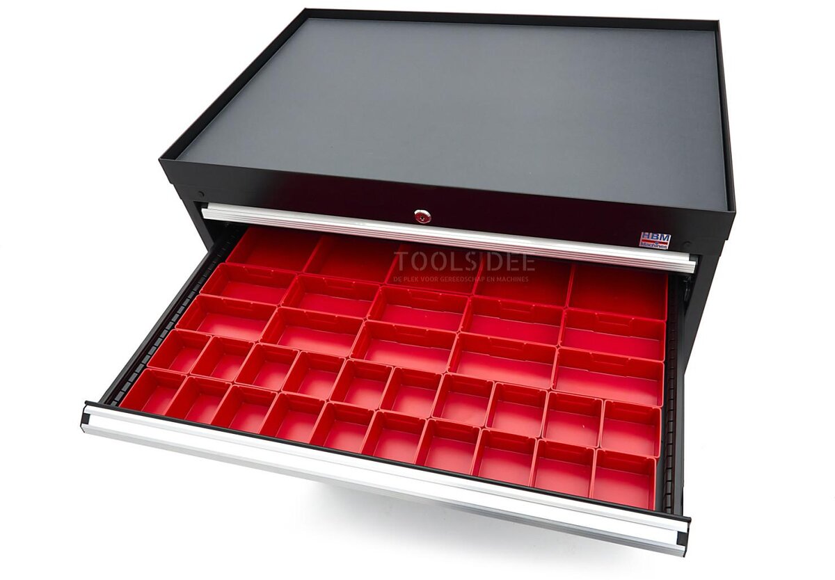 HBM Profi-Werkzeugschrank mit 8 Schubladen, 88 × 58 × 100 cm, schwarz HBM Profi-Werkzeugschrank mit 8 Schubladen, 88 × 58 × 100 cm, schwarz