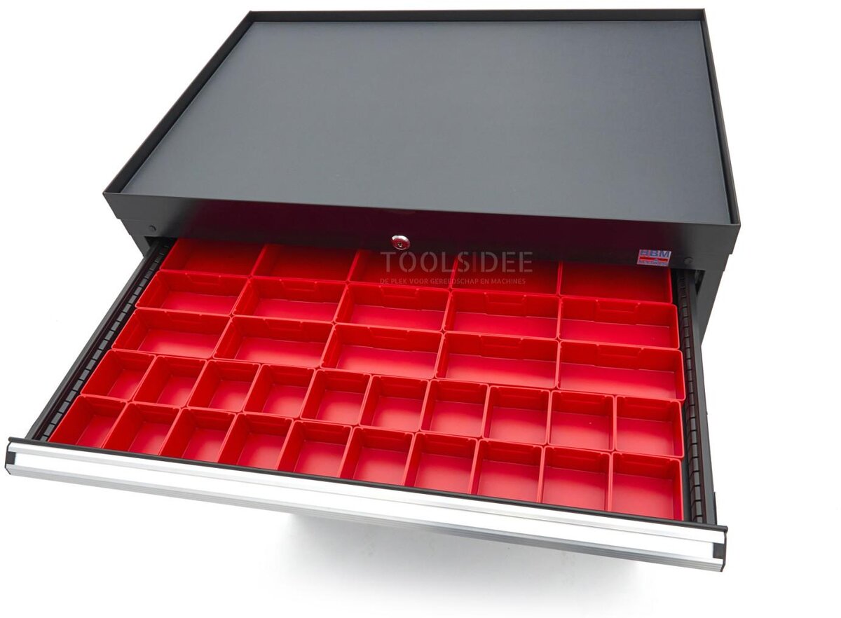 HBM Profi-Werkzeugschrank mit 8 Schubladen, 88 × 58 × 100 cm, schwarz HBM Profi-Werkzeugschrank mit 8 Schubladen, 88 × 58 × 100 cm, schwarz