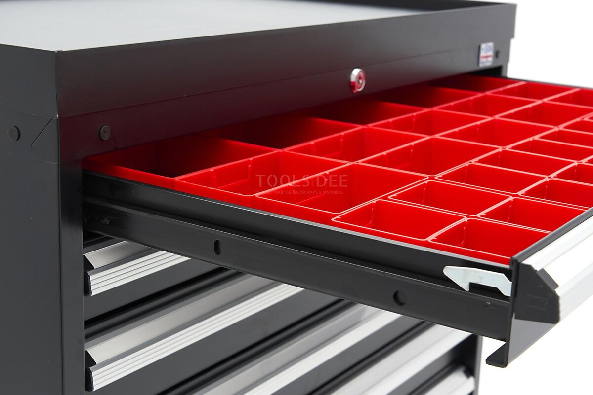 HBM Profi-Werkzeugschrank mit 8 Schubladen, 88 × 58 × 100 cm, schwarz HBM Profi-Werkzeugschrank mit 8 Schubladen, 88 × 58 × 100 cm, schwarz