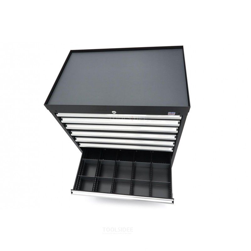 HBM 8 Drawers Profi Tool cabinet 88 x 58 x 100 cm black