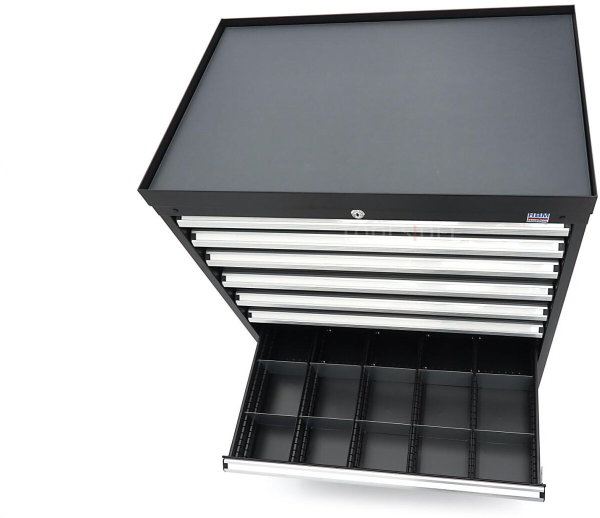 HBM Profi-Werkzeugschrank mit 8 Schubladen, 88 × 58 × 100 cm, schwarz HBM Profi-Werkzeugschrank mit 8 Schubladen, 88 × 58 × 100 cm, schwarz