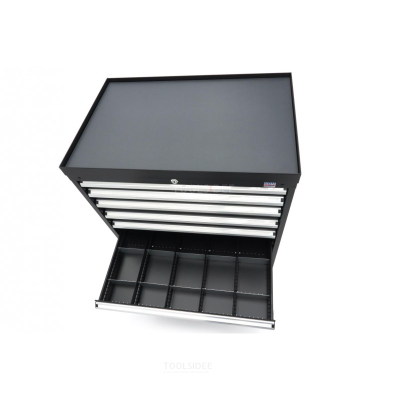 HBM 8 Drawers Profi Tool cabinet 88 x 58 x 100 cm black