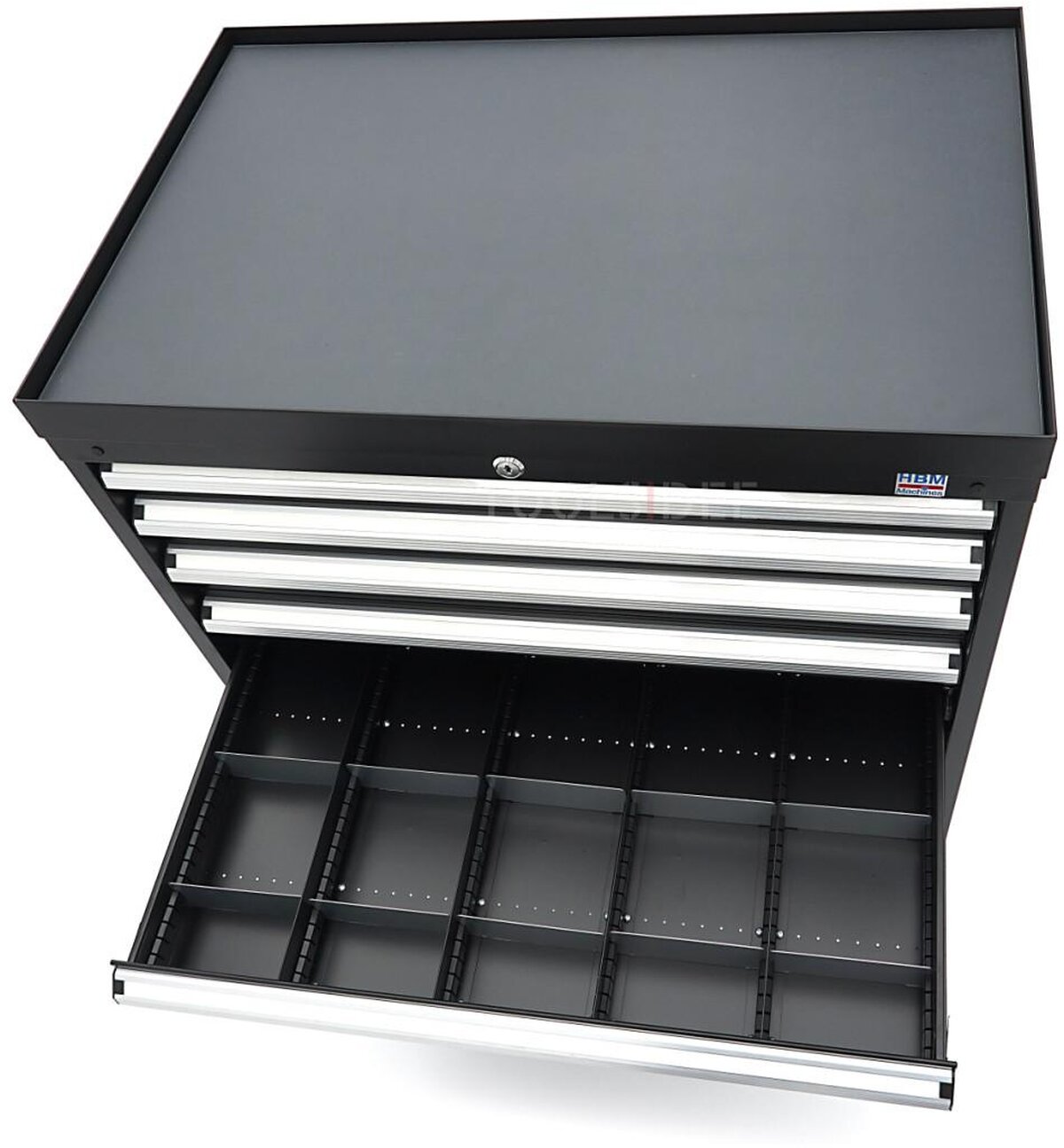 HBM Profi-Werkzeugschrank mit 8 Schubladen, 88 × 58 × 100 cm, schwarz HBM Profi-Werkzeugschrank mit 8 Schubladen, 88 × 58 × 100 cm, schwarz