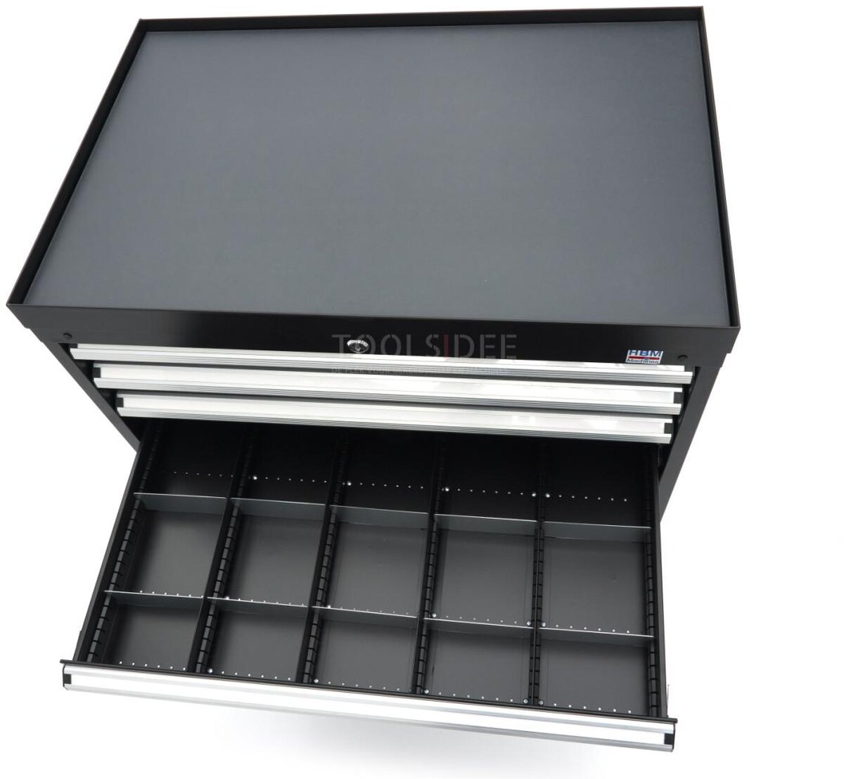 HBM Profi-Werkzeugschrank mit 8 Schubladen, 88 × 58 × 100 cm, schwarz HBM Profi-Werkzeugschrank mit 8 Schubladen, 88 × 58 × 100 cm, schwarz