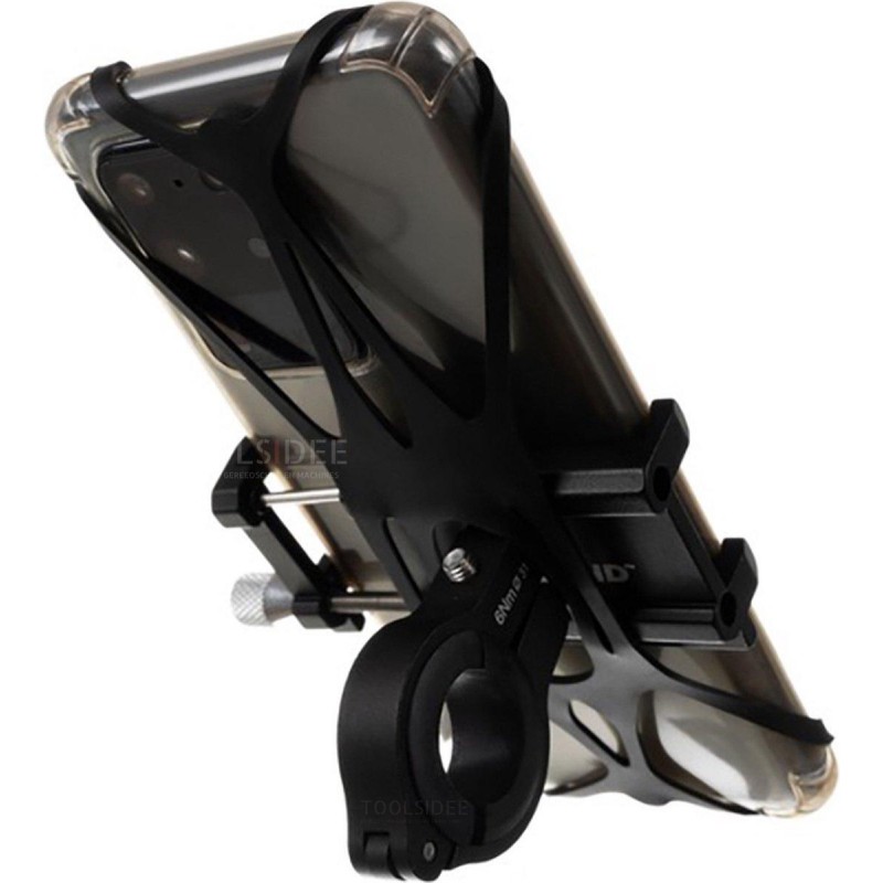 Yleispuhelinteline polkupyörälle - älypuhelimelle - sopii puhelimille, joiden leveys on 5,7-11 cm - musta