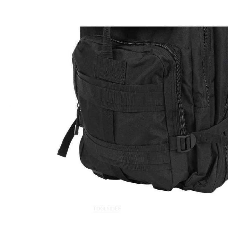 XL military backpack 38 liters, polyester, waterproof. black.