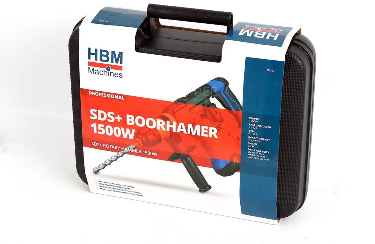 HBM SDS+ Hammer Drill/Demolition Hammer 1500 W HBM SDS+ Hammer Drill/Demolition Hammer 1500 W