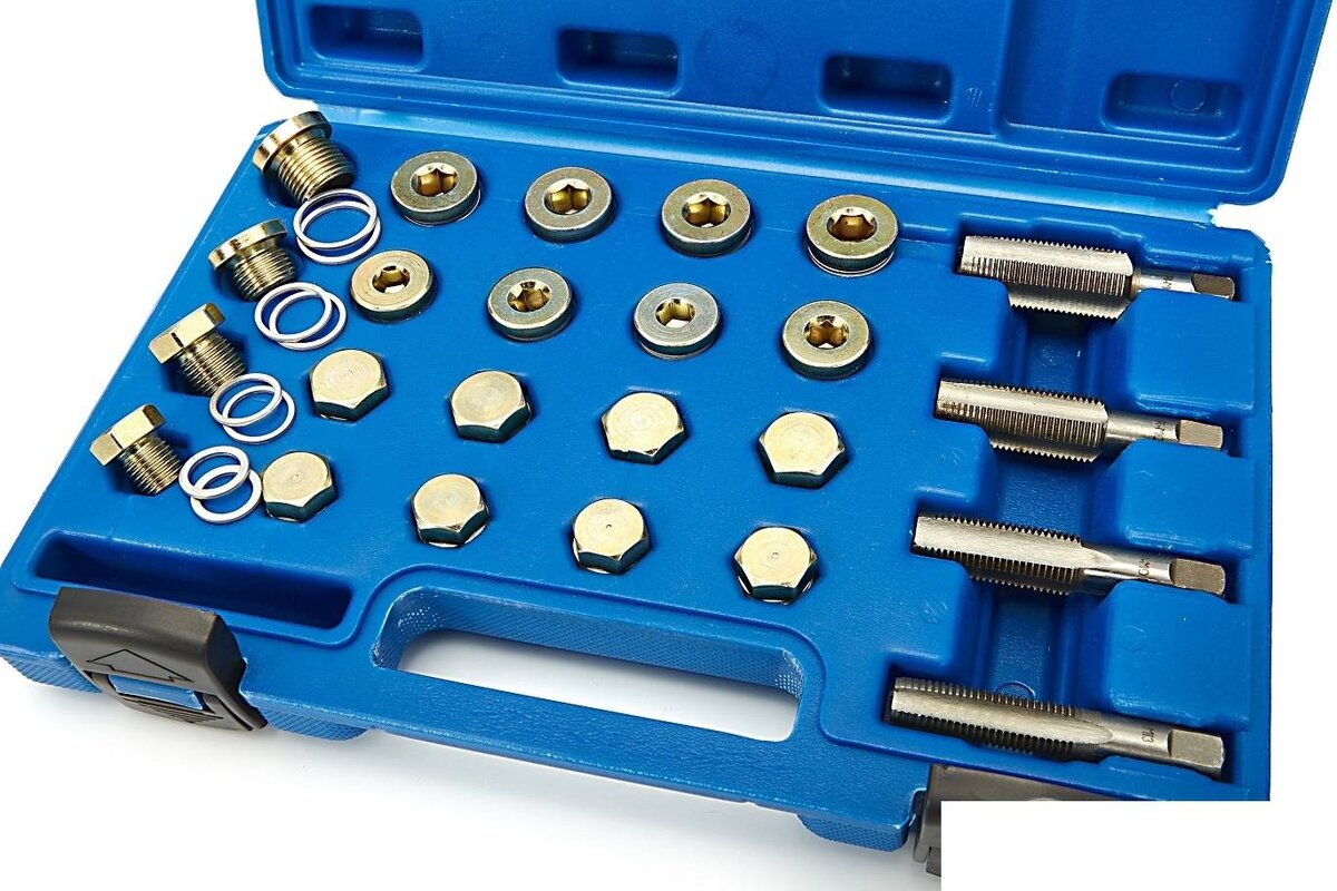 HBM 64-osainen kierrekorjaussarja öljyn tyhjennystulppa M13 - M20 HBM 64-osainen kierrekorjaussarja öljyn tyhjennystulppa M13 - M20