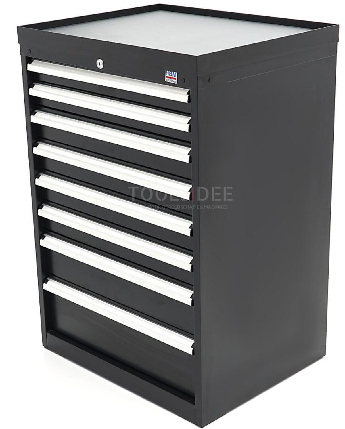 HBM 8 skuffer profi værktøjsskab 72 x 58 x 100 cm sort