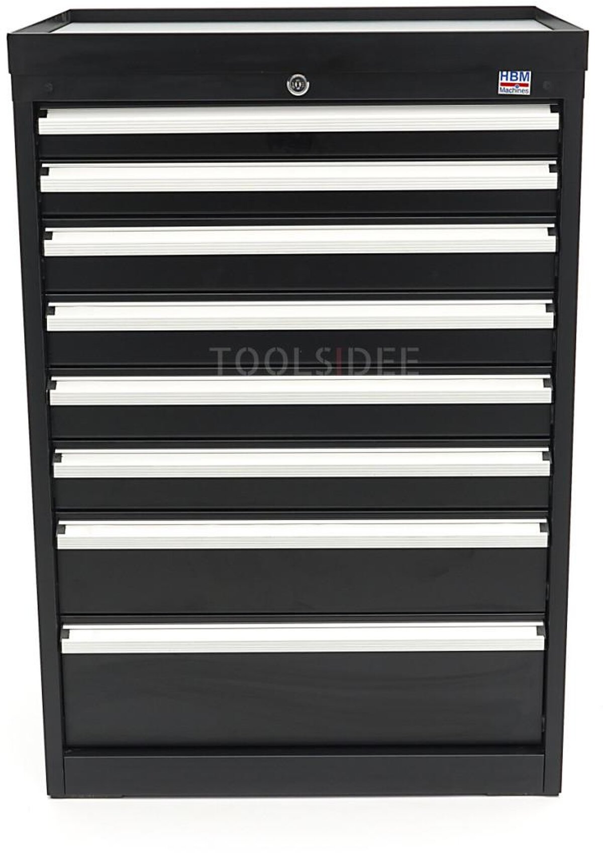 HBM 8 skuffer profi værktøjsskab 72 x 58 x 100 cm sort