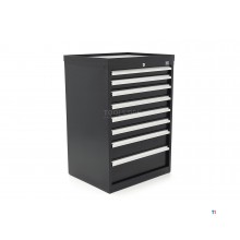 HBM 8 skuffer profi værktøjsskab 72 x 58 x 100 cm sort