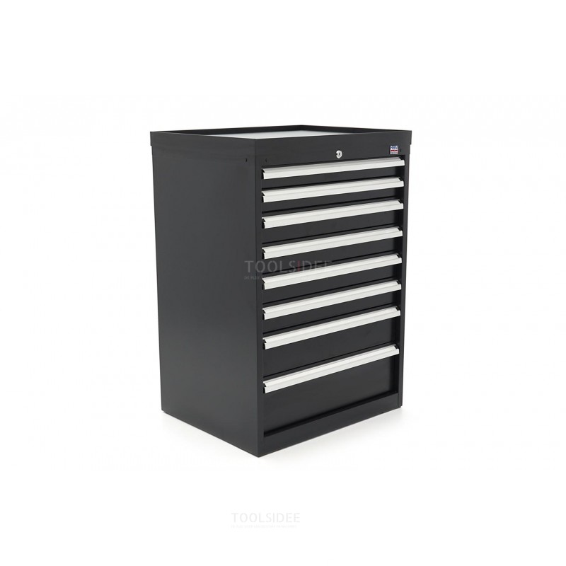HBM 8 drawers profi tool cabinet 72 x 58 x 100 cm black