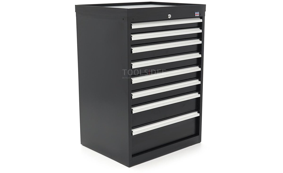 HBM 8 skuffer profi værktøjsskab 72 x 58 x 100 cm sort