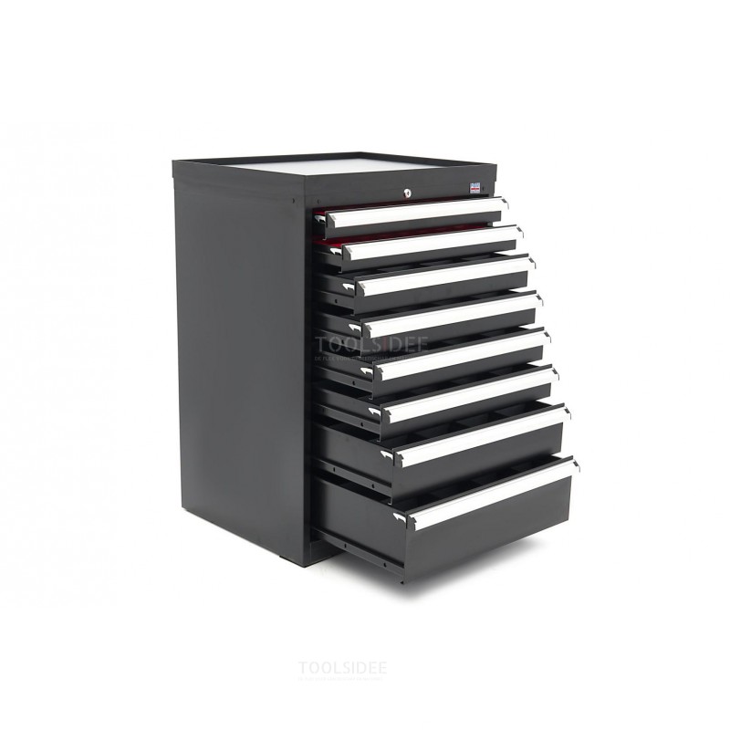 HBM 8 drawers profi tool cabinet 72 x 58 x 100 cm black