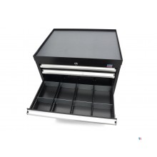 HBM 8 skuffer profi værktøjsskab 72 x 58 x 100 cm sort