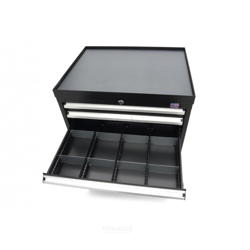 HBM 8 drawers profi tool cabinet 72 x 58 x 100 cm black