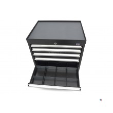HBM 8 skuffer profi værktøjsskab 72 x 58 x 100 cm sort