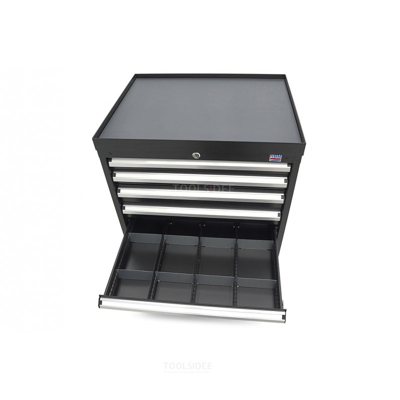 HBM 8 drawers profi tool cabinet 72 x 58 x 100 cm black