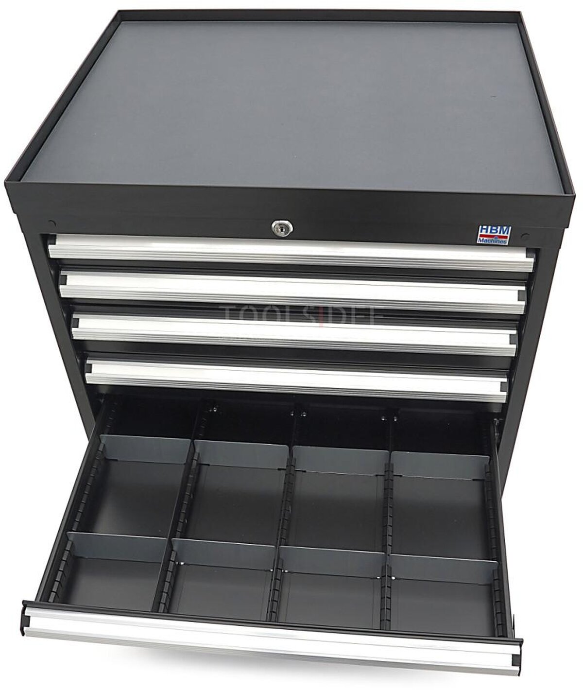 HBM 8 skuffer profi værktøjsskab 72 x 58 x 100 cm sort