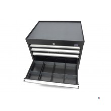 HBM 8 skuffer profi værktøjsskab 72 x 58 x 100 cm sort