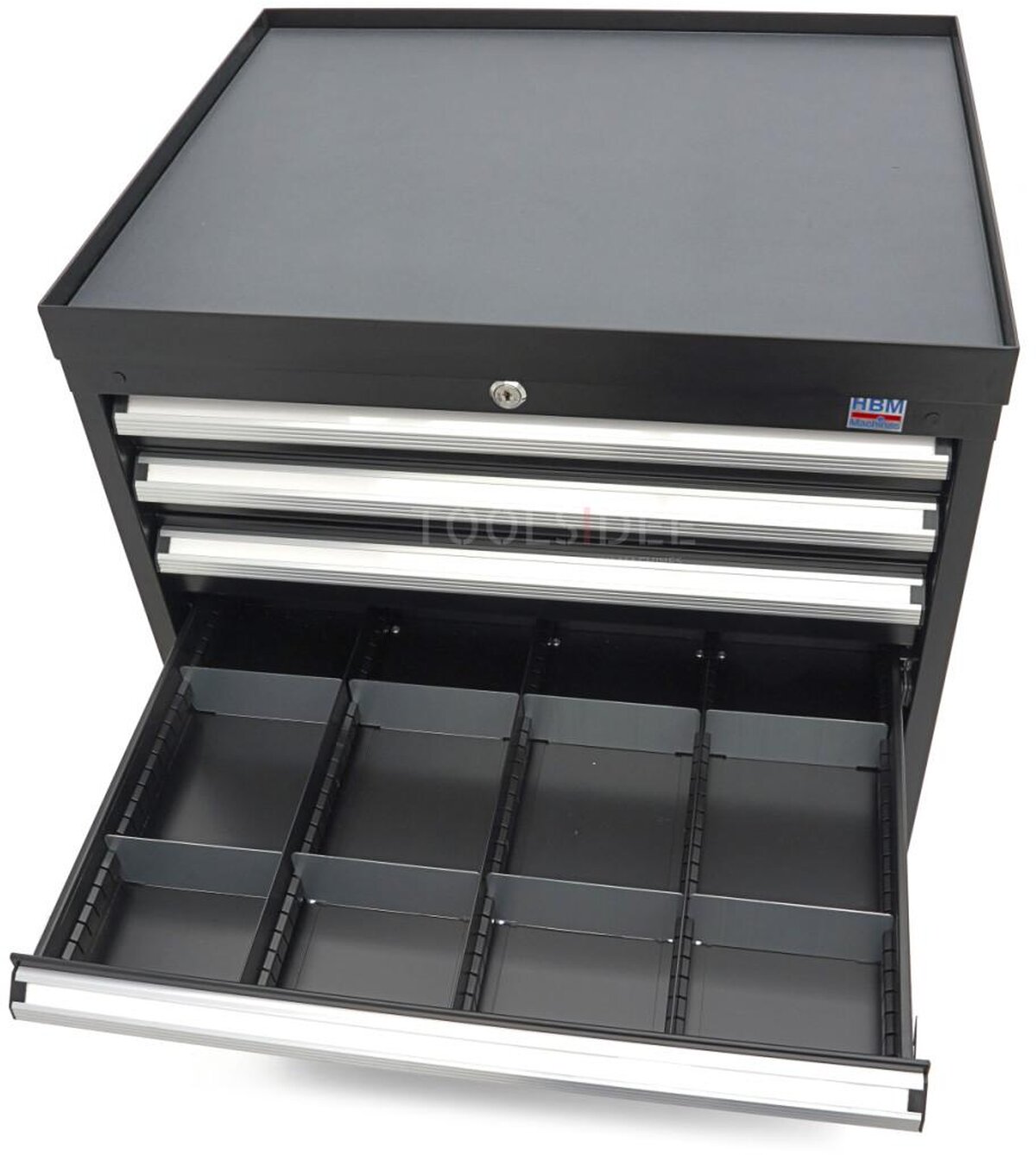 HBM 8 skuffer profi værktøjsskab 72 x 58 x 100 cm sort