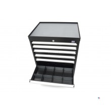 HBM 8 skuffer profi værktøjsskab 72 x 58 x 100 cm sort