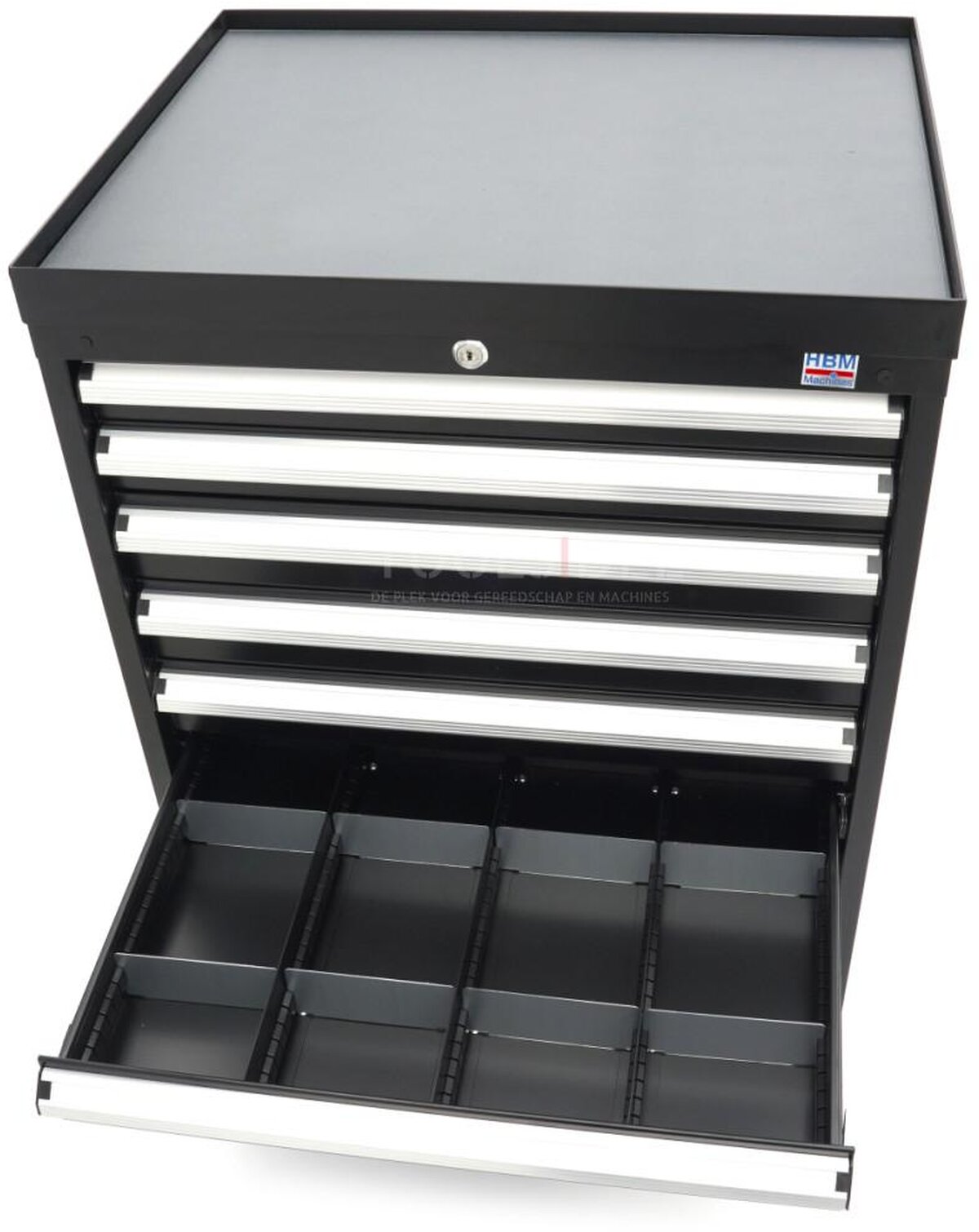 HBM 8 skuffer profi værktøjsskab 72 x 58 x 100 cm sort