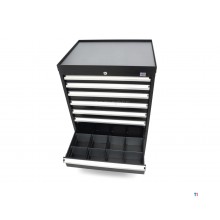HBM 8 skuffer profi værktøjsskab 72 x 58 x 100 cm sort