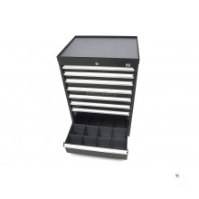 HBM 8 skuffer profi værktøjsskab 72 x 58 x 100 cm sort
