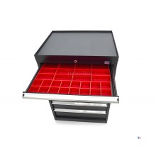 HBM 8 skuffer profi værktøjsskab 72 x 58 x 100 cm sort