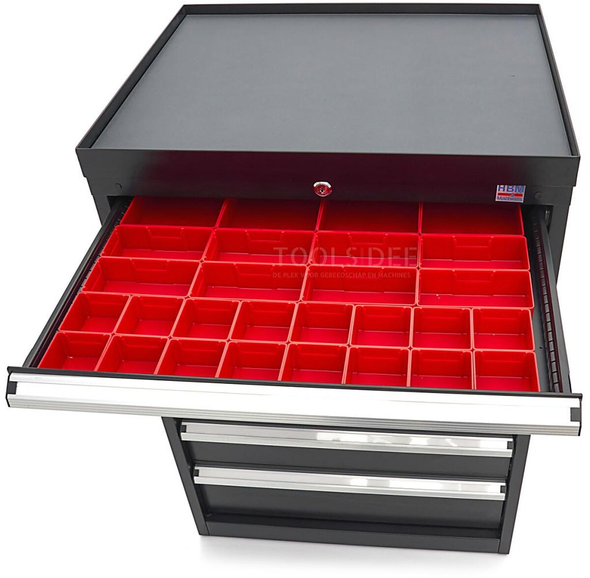 HBM 8 skuffer profi værktøjsskab 72 x 58 x 100 cm sort