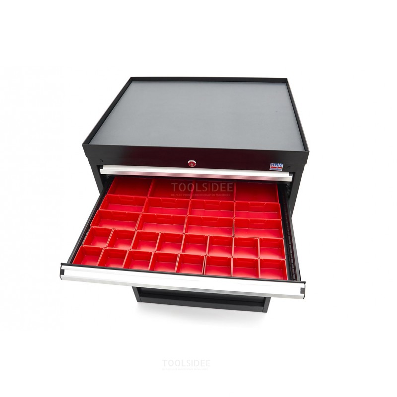 HBM 8 drawers profi tool cabinet 72 x 58 x 100 cm black