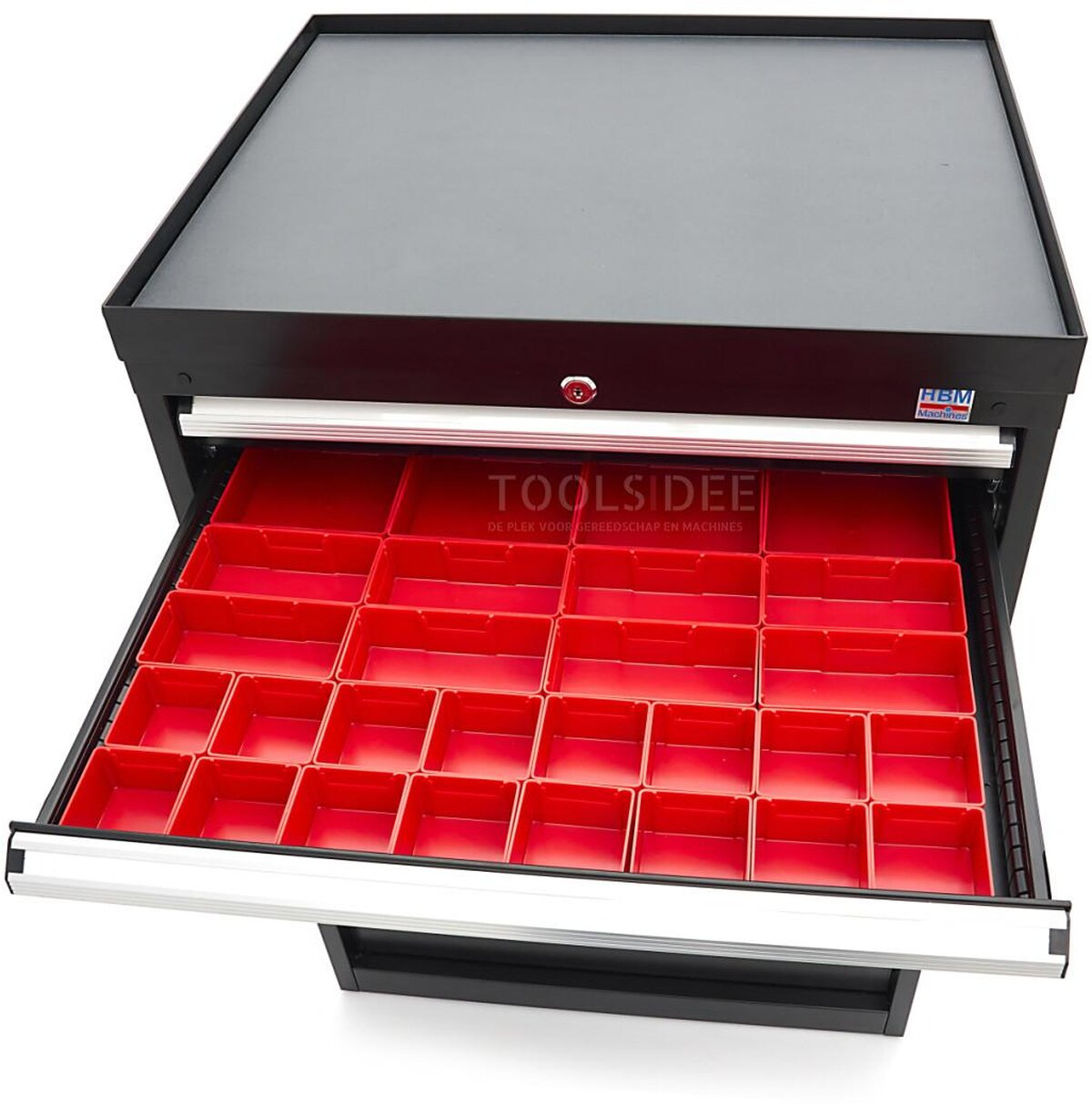 HBM 8 skuffer profi værktøjsskab 72 x 58 x 100 cm sort