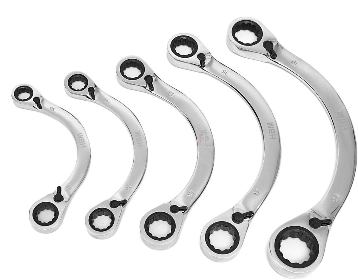 HBM startnøkkelsett, halvmånenøkkelsett 5 deler